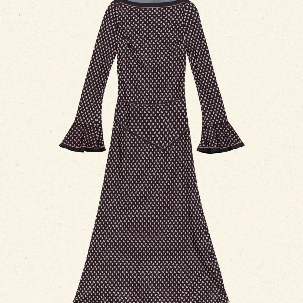 Doen Long Sleeve Silk Dress